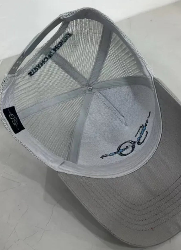 Grey Trucker Style Cap