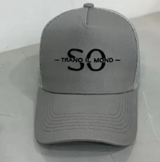 Grey Trucker Style Cap